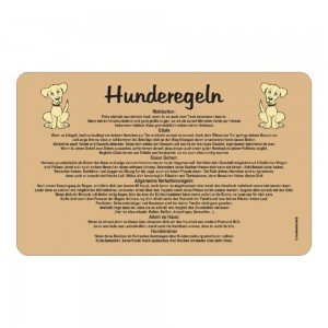Frühstücksbrettchen Brett Brotzeit - Hunde Regeln