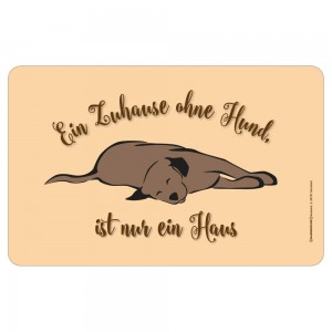 Frühstücksbrettchen Brotzeitbrettchen - Zuhause ohne Hund