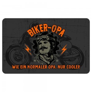 Frühstücksbrettchen Brotzeitbrettchen - Biker Opa