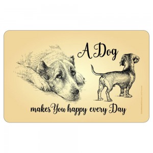 Frühstücksbrettchen Brotzeitbrettchen - Dog every day