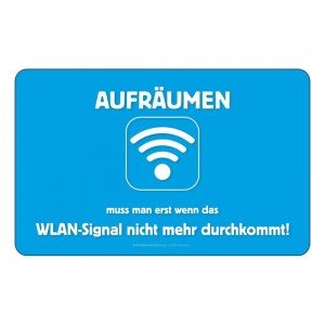 Frühstücksbrettchen Brett - Aufräumen wegen dem WLAN Signal