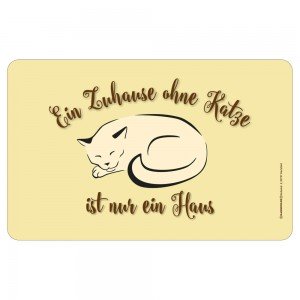 Frühstücksbrettchen Brotzeitbrettchen - Zuhause ohne Katze