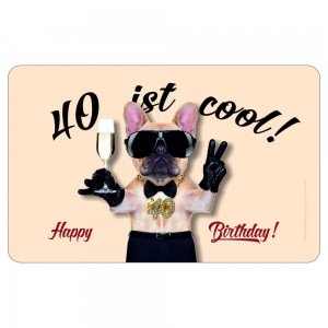 Frühstücksbrettchen Brotzeitbrettchen - 40 ist cool