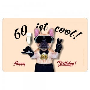 Frühstücksbrettchen Brotzeitbrettchen - 60 ist cool