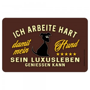 Frühstücksbrettchen Brotzeitbrettchen - Arbeite hart Hund