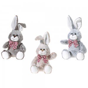 Hase mit Karo-Schleife 3-fach sortiert