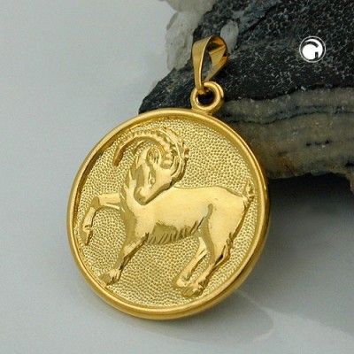 Sternzeichen Anhänger Steinbock vergoldet