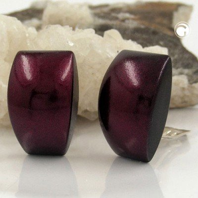 Ohrring Trapez bordeaux