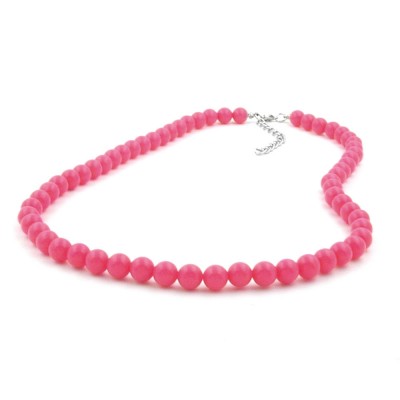 Halskette Perle 8mm rosa-pink-glänzend 55cm