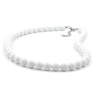 Halskette Perle 10mm weiß-glänzend 45cm