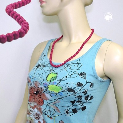 Halskette Perlen 8mm beere-violett-glänzend 60cm