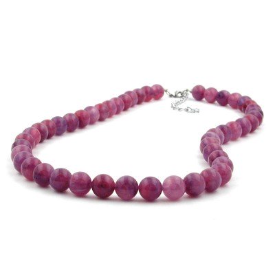 Halskette Perlen 10mm flieder-violett 55cm