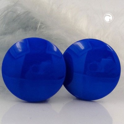 Ohrring 24 royalblau Vollplastik