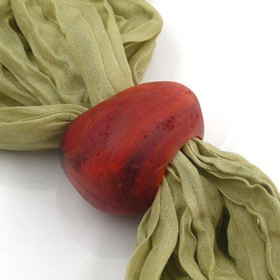 Tuchperle 33 rot-schwarz-marmoriert