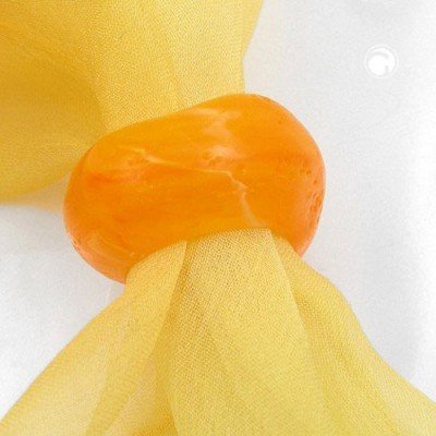 Tuchperle rund orange-matt Struktur