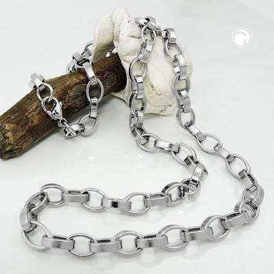 Halskette AnkerHalskette oval Edelstahl 50cm