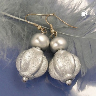 Ohrhaken kreppsilber-mattsilber