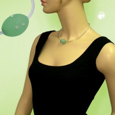 Collier Halskette türkis-krist Schlauch 42cm