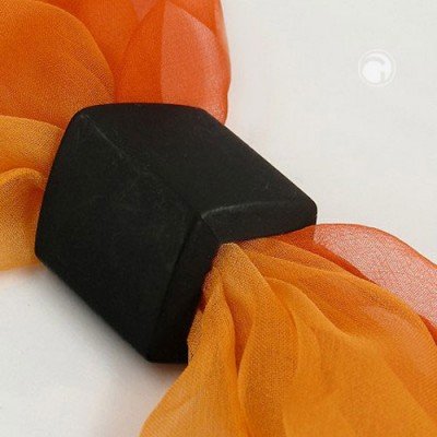 Tuchring Sechseck schwarz matt