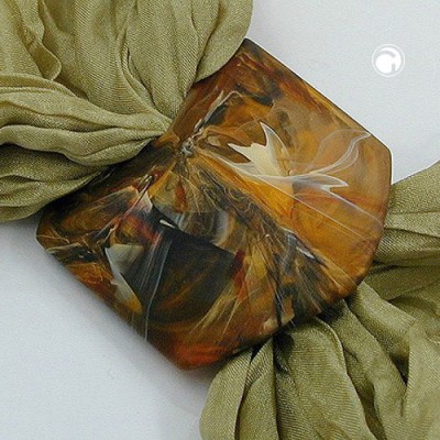 Tuchring Sechseck tigerbraun-matt