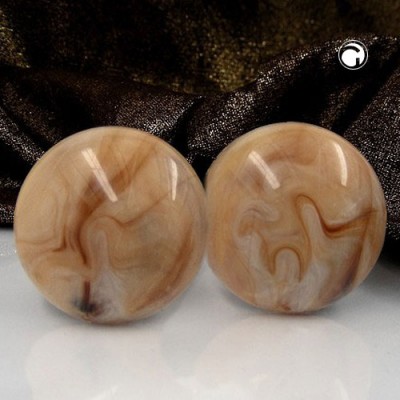 Ohrring Riss horn-marmoriert-glänzend