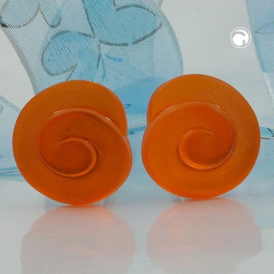 Ohrring orange transparent-matt