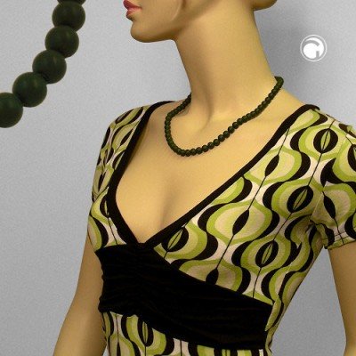 Collier Halskette Rundperle 8mm olivmatt 50cm