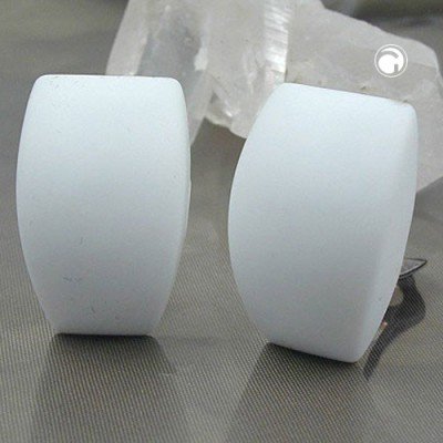 Ohrring Trapez weiß matt