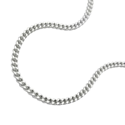 Halskette Panzer 2x diamantiert 925 Sterlingsilber 45cm