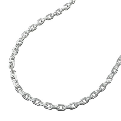 Halskette Anker 8x diamantiert 925 Sterlingsilber 50cm
