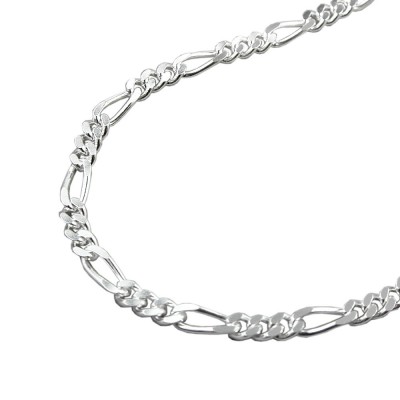 Armband Figaro 2x diamantiert 925 Silber