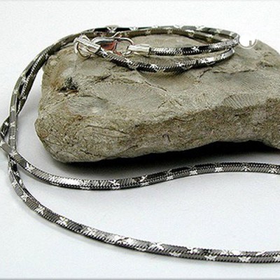 Halskette Schlange vierkant KB 925 Sterlingsilber 40cm