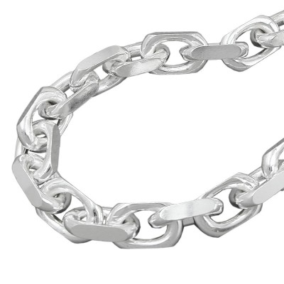 Armband Ankerkette 4x diamantiert 925 Silber 23cm