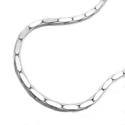 Halskette Kobra 4x diamantiert 925 Sterlingsilber 42cm