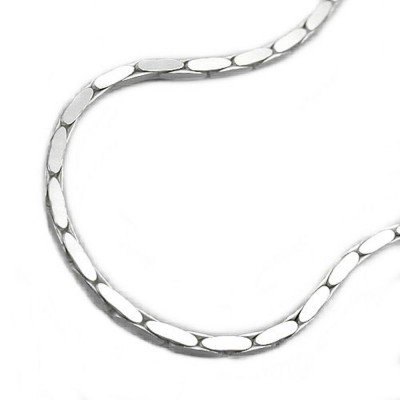 Halskette Kobra 4x diamantiert 925 Sterlingsilber 50cm