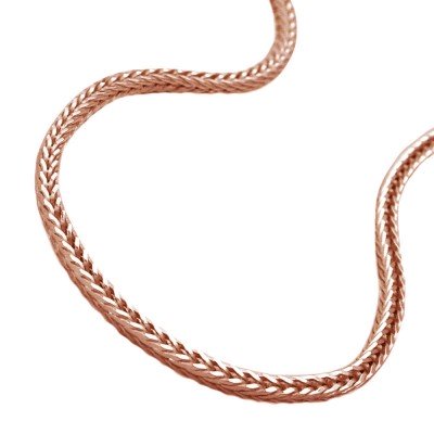 Kette vierkant rosé vergoldet 10 Milliem gold-plattiert 925 Silber