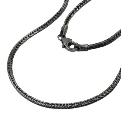 Kette Fuchsschwanzkette rhodiniert 925 Silber 42cm