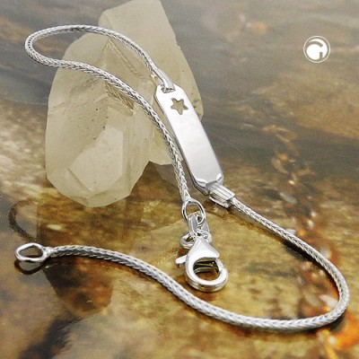 Schildband für Kinder 925 Sterlingsilber