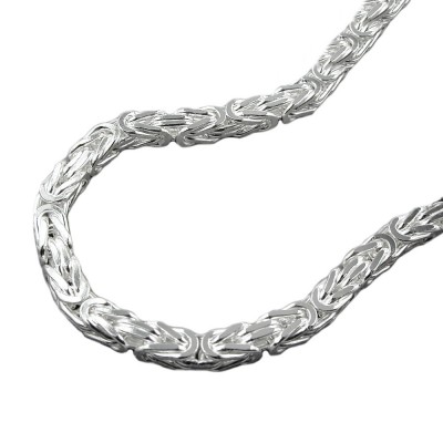 Armband Königskette vierkant glänzend 925 Silber 17cm