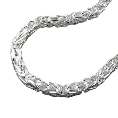 Halskette 6mm KönigsHalskette 925 Sterlingsilber 80cm