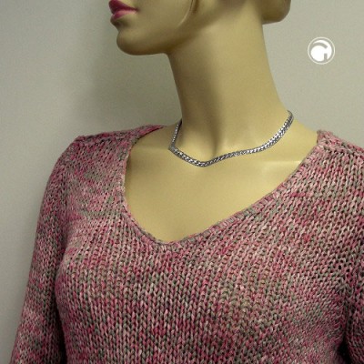 Halskette matt-glänzend 925 Sterlingsilber 43cm