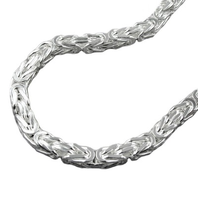 Armband Königskette vierkant glänzend 925 Silber 19cm