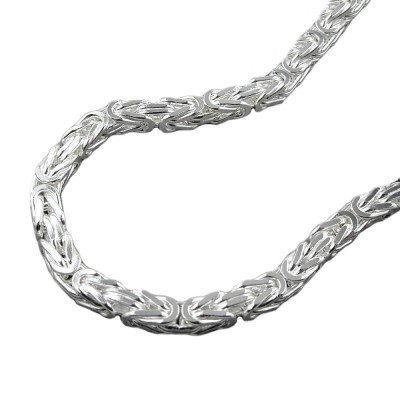 Kette Königskette vierkant glänzend 925 Silber 45cm
