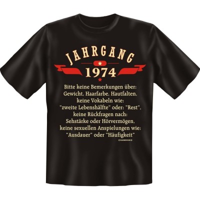 Fun T-Shirt - Jahrgang 74