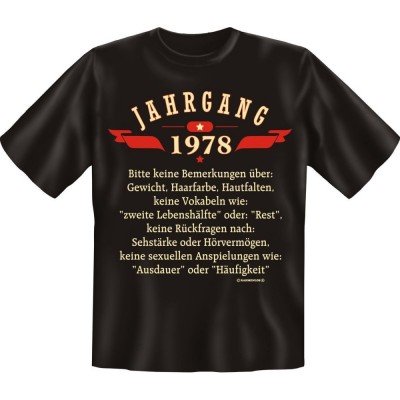 Fun T-Shirt - Jahrgang 78