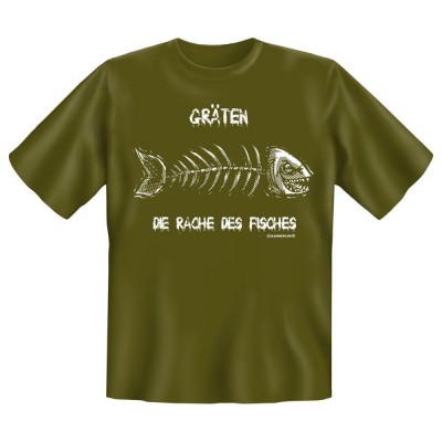 Fun T-Shirt Gräten Die Rache des Fisches