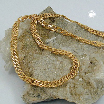 Armband Zwillingspanzer vergoldet Americ Double
