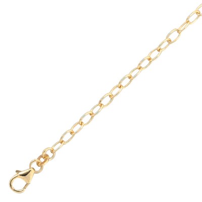 Verlängerungskette 333 Gelbgold 7cm Karabiner Kettenverlängerung