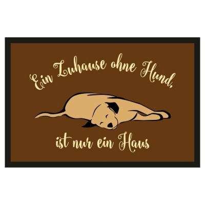 Fußmatte Türmatte Fußabtreter - Zuhause ohne Hund