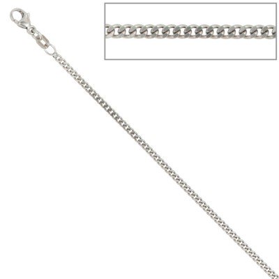 Panzerkette 925 Sterling Silber 2mm 45cm Halskette Kette Silberkette Karabiner